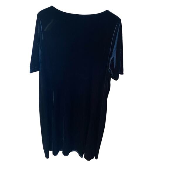 Lands end plus size Elegant Black Velvet Dress 2X witchy moody goth whimsigoth - Picture 6 of 7